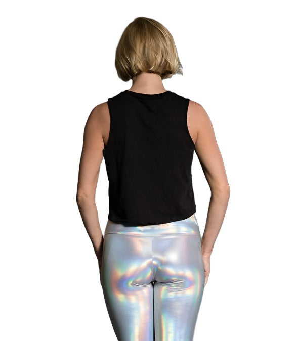Onzie Hot Yoga Muscle Tank 3019 Free Spirit Black - rear view