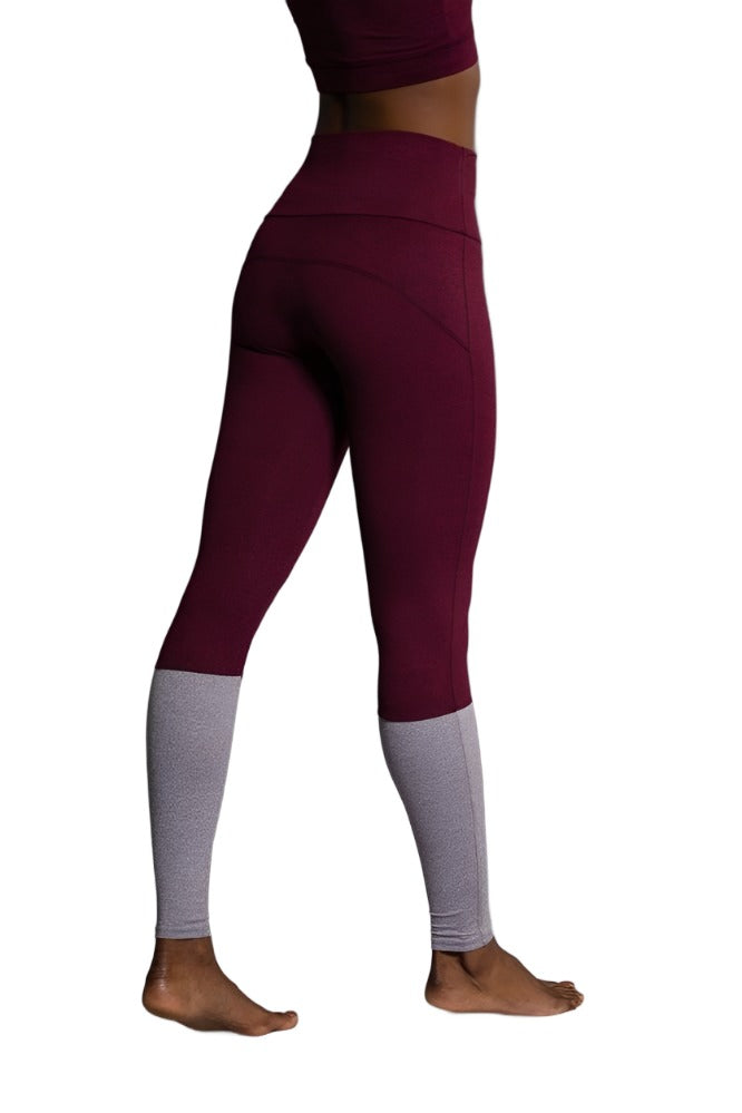 Onzie Flow Street Legging 2044 - Burgundy - side  view