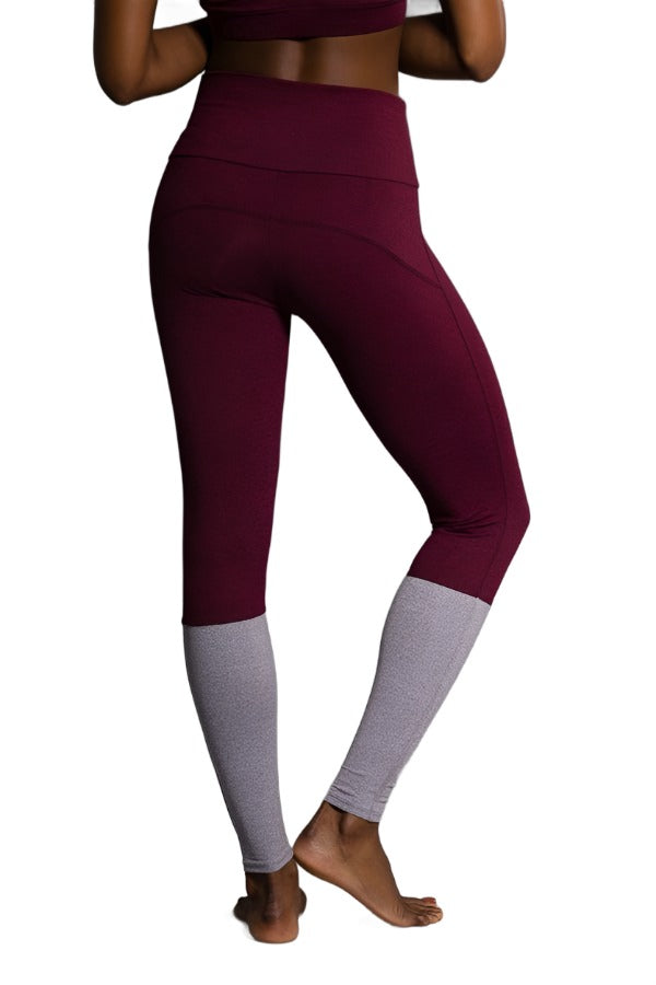 Onzie Flow Street Legging 2044 - Burgundy - rear  view