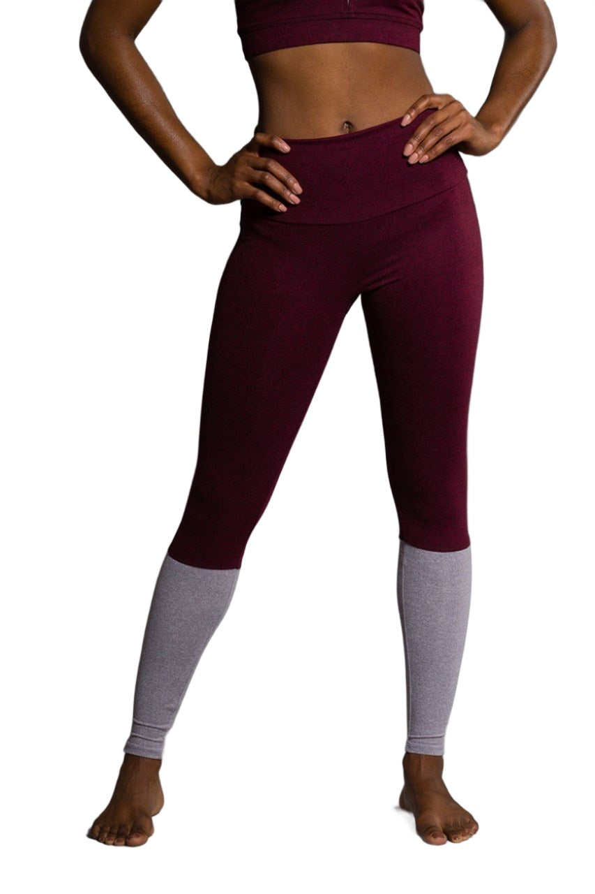Onzie Flow Street Legging 2044 - Burgundy - front view