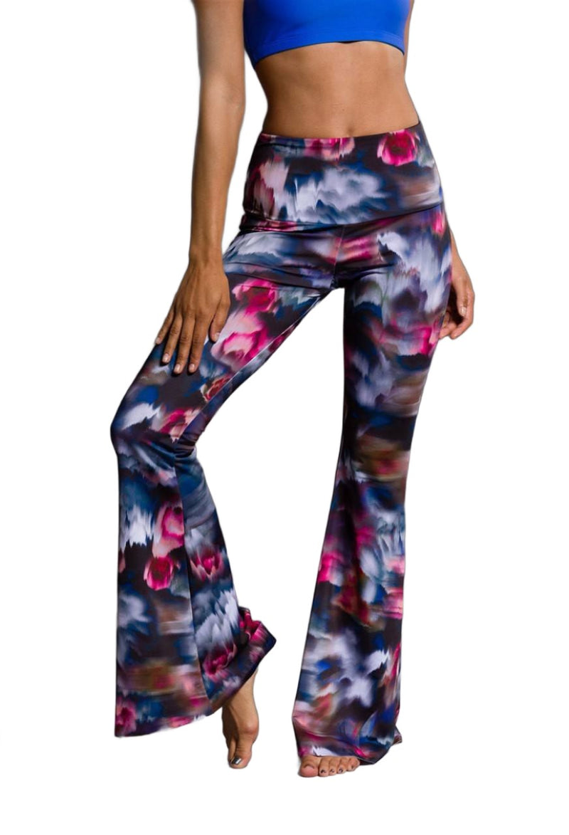 Onzie Flare Pant 2045 - Fast Flower - front view