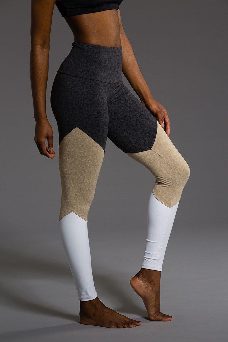 Onzie High Rise Track Legging 2046 - Taupe - side view