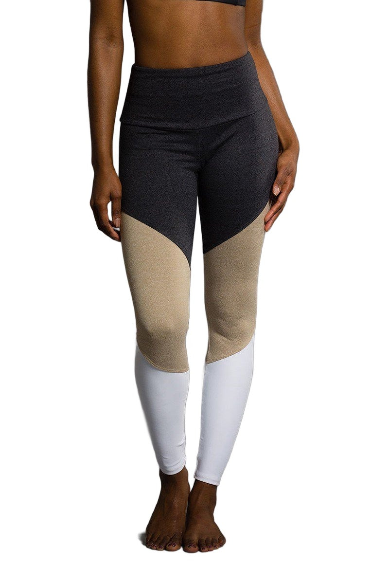 Onzie High Rise Track Legging 2046 - Taupe - front view