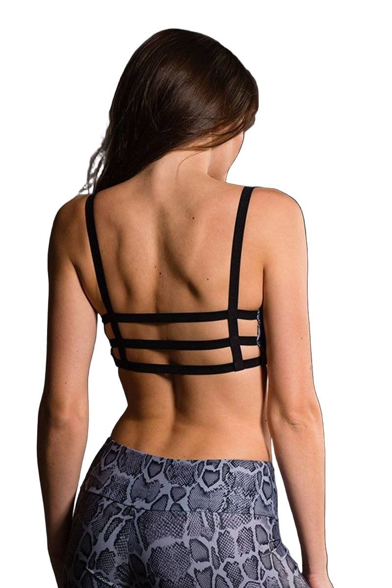 Onzie Hot Yoga Elastic Cage Bra Top 316 - Chamber - rear view