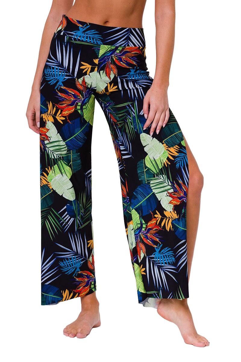 Onzie Hot Yoga Pura Vida Pant 219 - Rainforest - front view