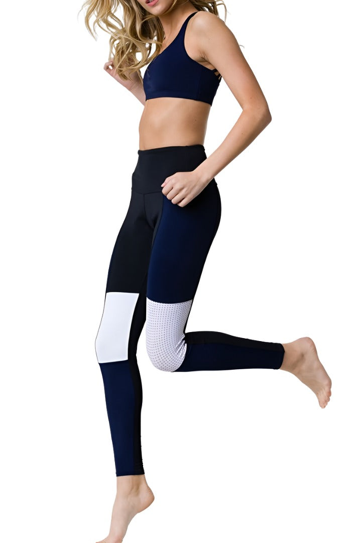 Onzie Peace 7/8 Yoga Leggings 2201 Black/Thunder - side alt view