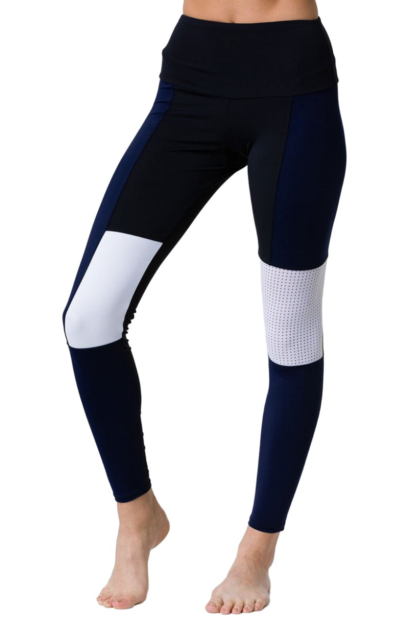 Onzie Peace 7/8 Yoga Leggings 2201 Black/Thunder - front view