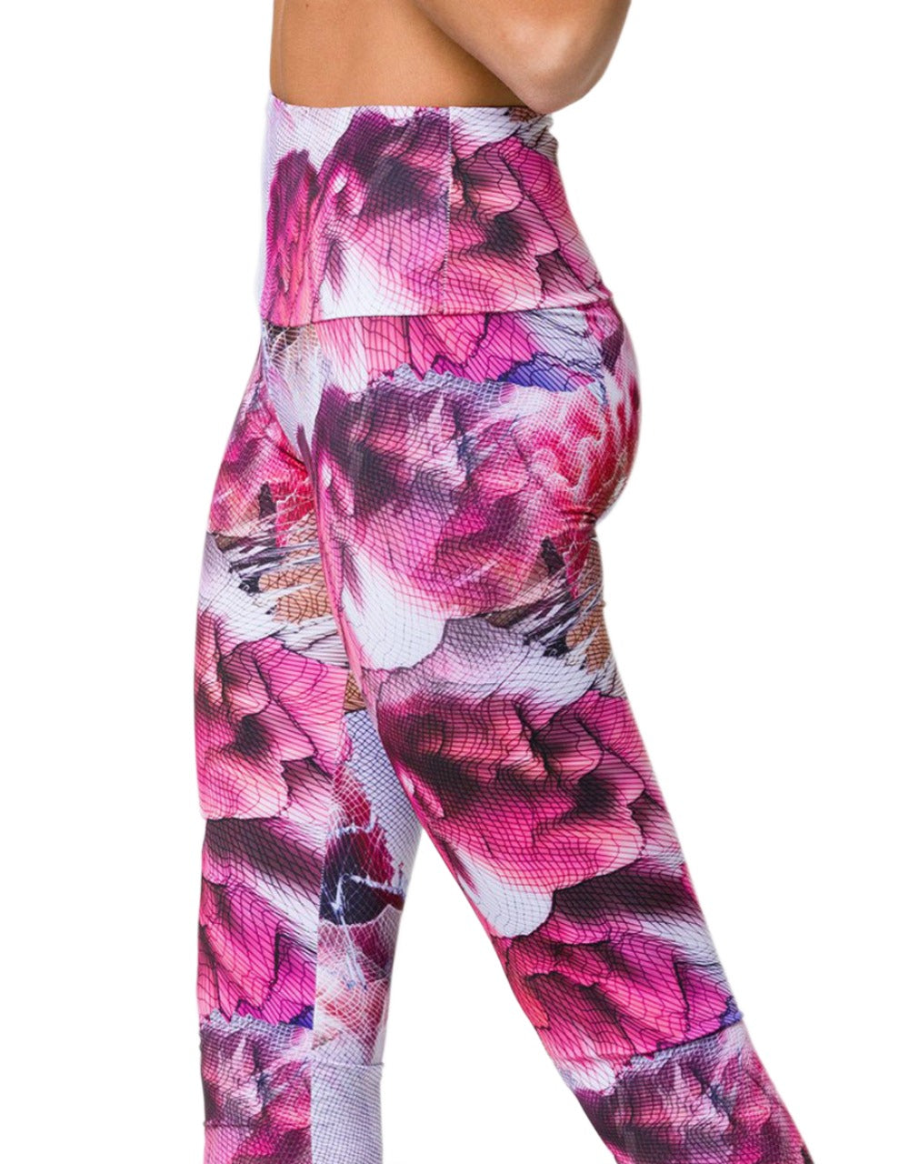 Onzie High Waisted Yoga Capris 2206 - Vogue - side view