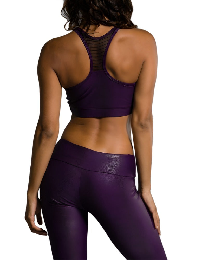 Onzie Hot Yoga High Neck Bra 3640 - Dhalia Venom - rear view