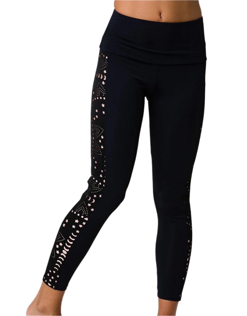Onzie Hot Yoga Luna Scuba Mesh Midi Legging 2215 - front view