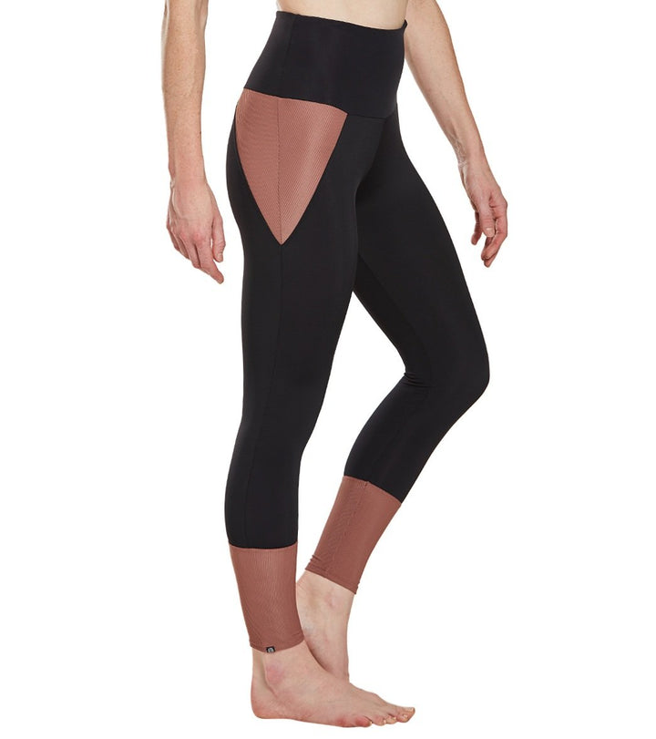 Onzie Athletic Midi Legging 2217 - Black/Toast - side view