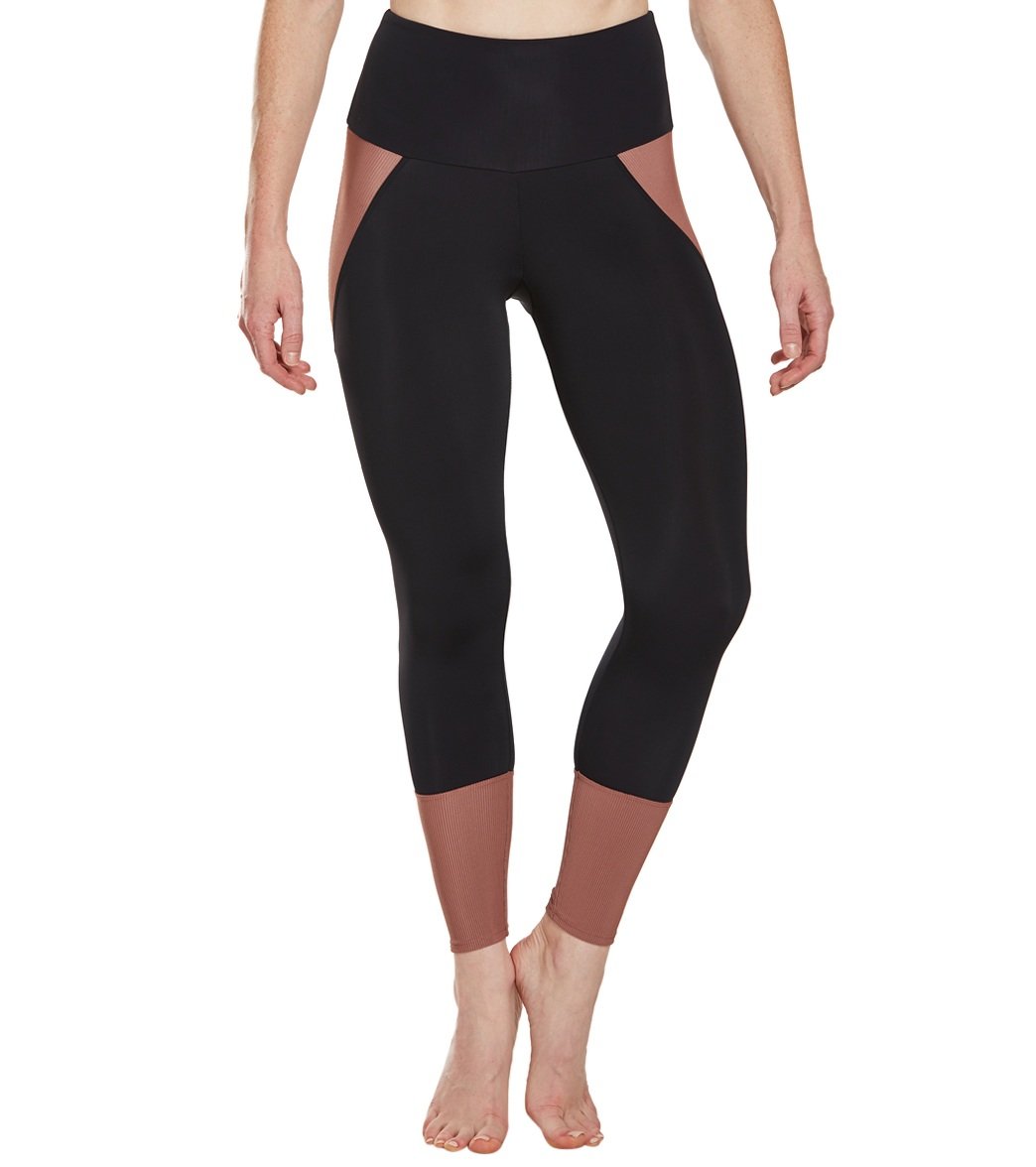 Onzie Athletic Midi Legging 2217 - Black/Toast - front view