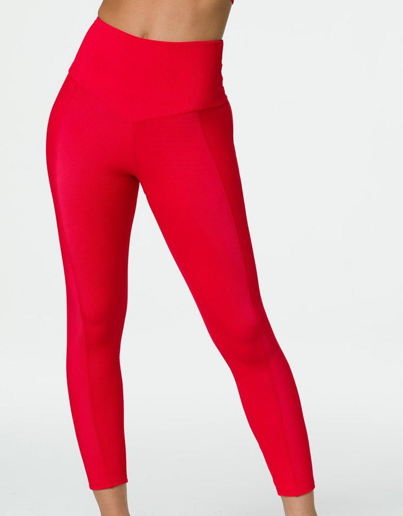 Onzie Sweetheart Midi Legging 2218 - Red - front view 