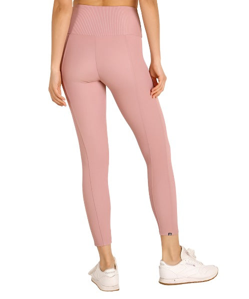 Onzie Sweetheart Midi Legging 2218 - Antique Rose Rib - rear view 