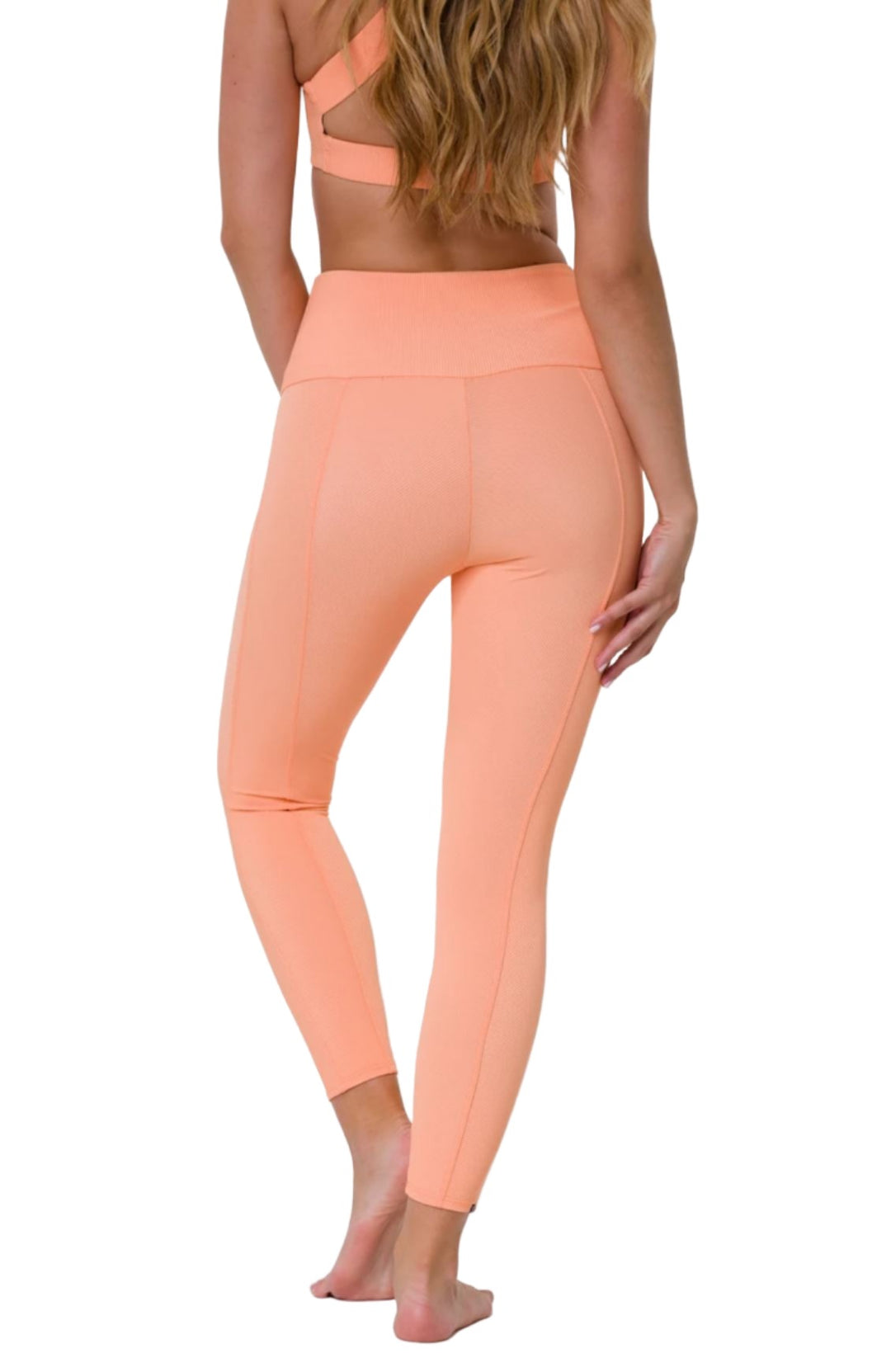Onzie Sweetheart Midi Legging 2218 - Cantaloupe - rear alt  view 