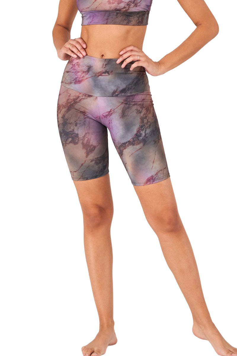 Onzie High Rise Bike Shorts 2225 - Interstellar - Front View