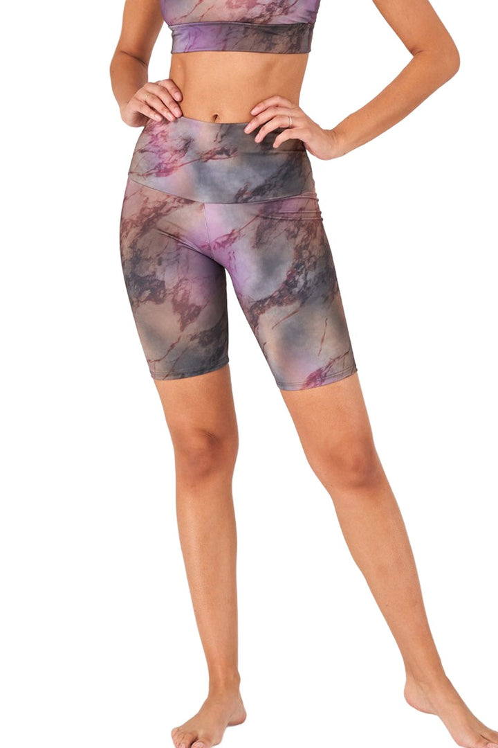 Onzie High Rise Bike Shorts 2225 - Interstellar - Front View