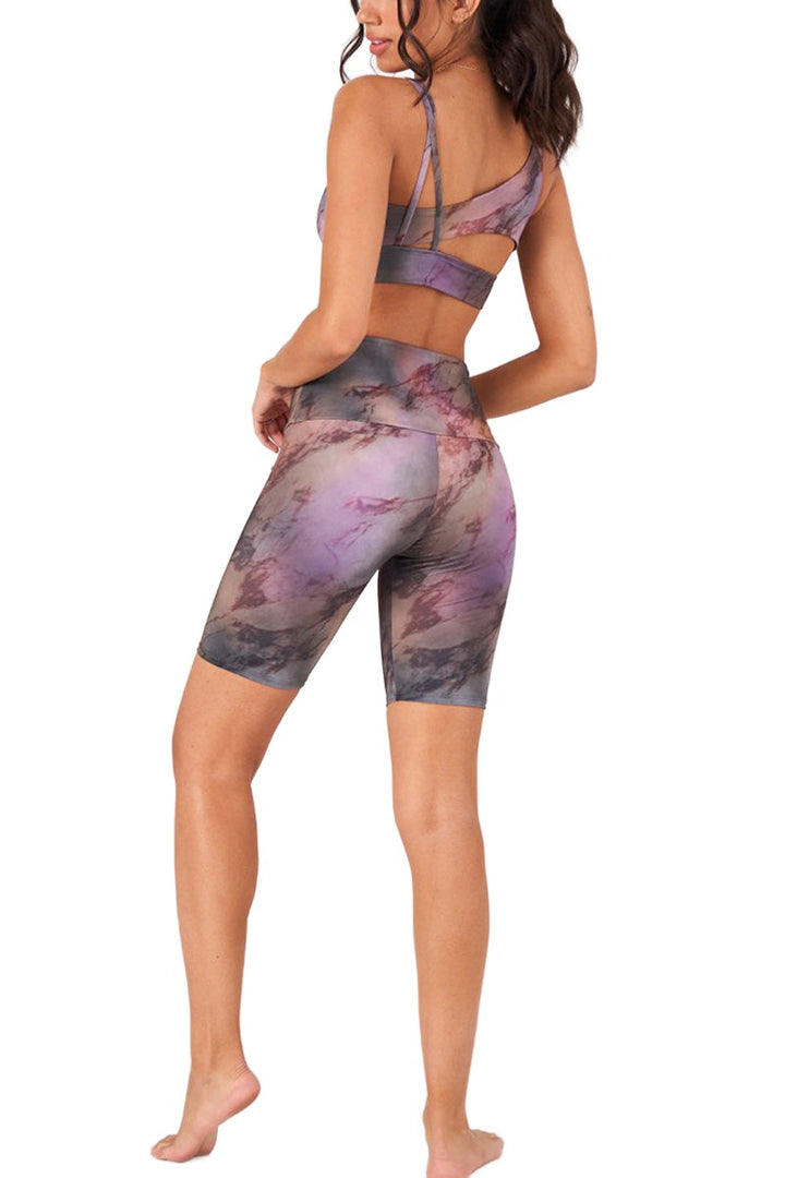 Onzie High Rise Bike Shorts 2225 - Interstellar - Full Back View