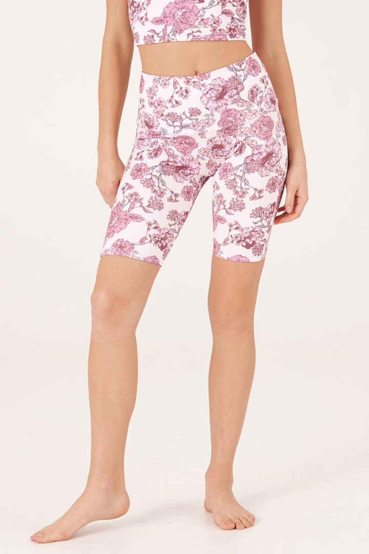 Onzie High Rise Bike Shorts 2225 - Vintage Rose - Front View