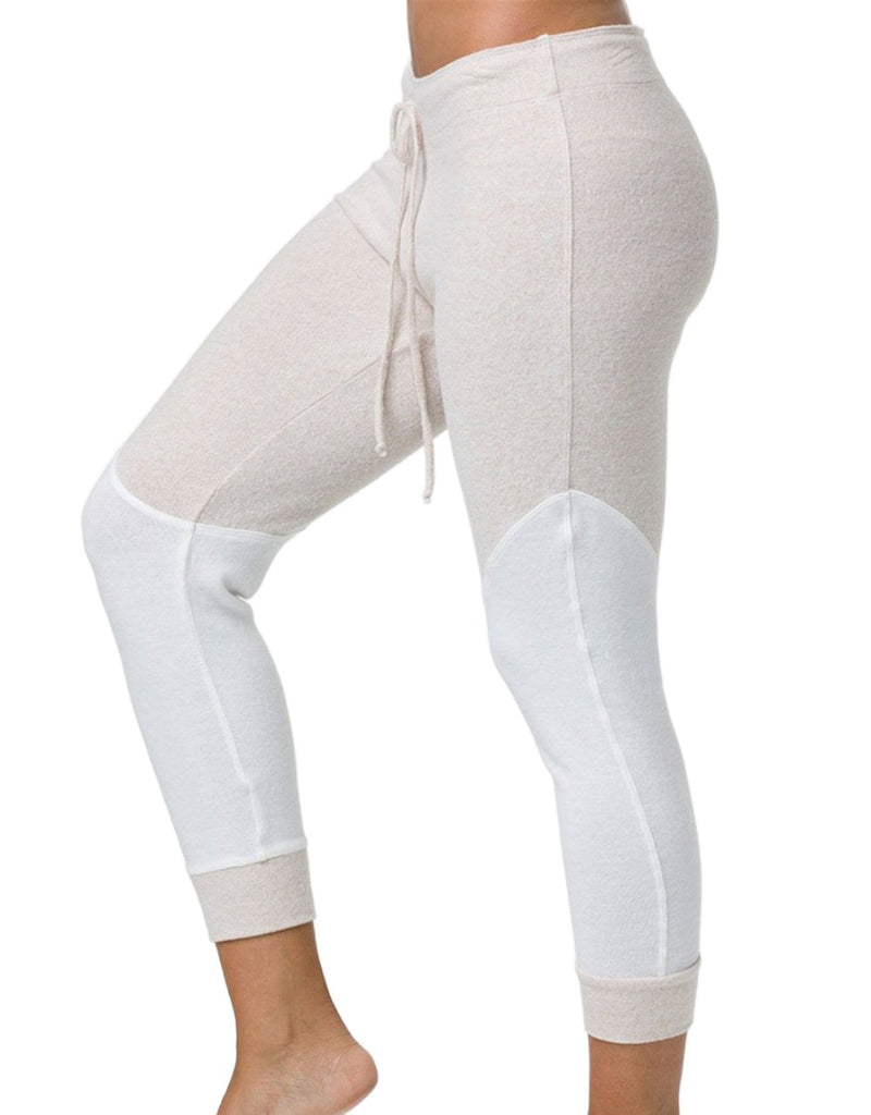 Onzie Hacci Varsity Jogger 2228 Oatmeal/White - side view