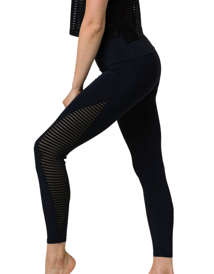 Onzie Flow Shape Midi Legging 2231 - Black/Storm - side alt view