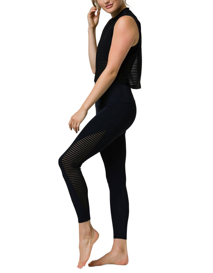 Onzie Flow Shape Midi Legging 2231 - Black/Storm - side view
