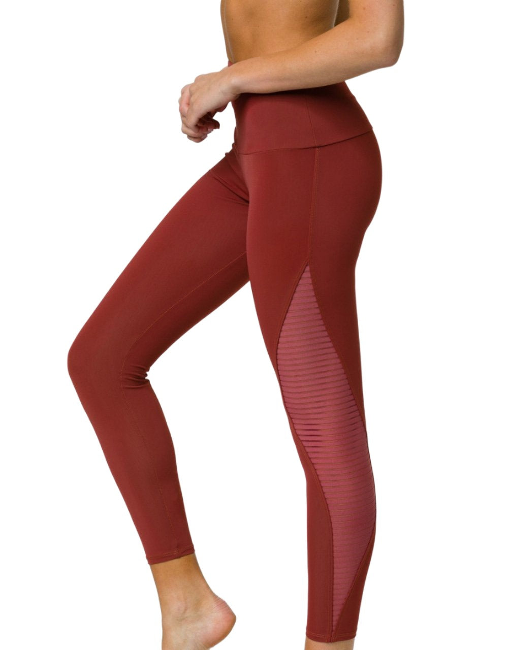 Onzie Flow Shape Midi Legging 2231 - Warm Pinecone - side view