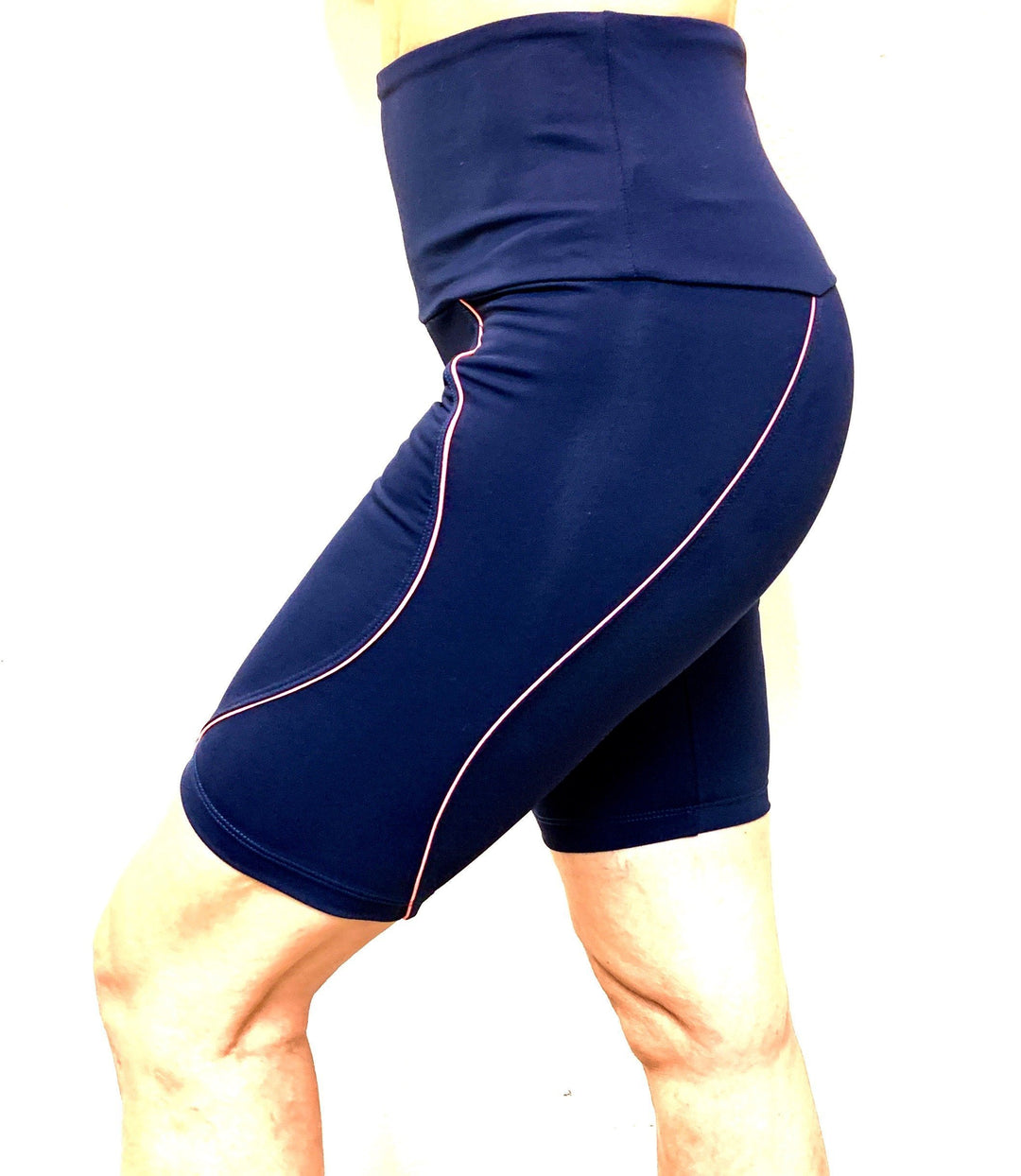 Onzie Hyper Beam Short 2232 - Navy/Peach - side alt view