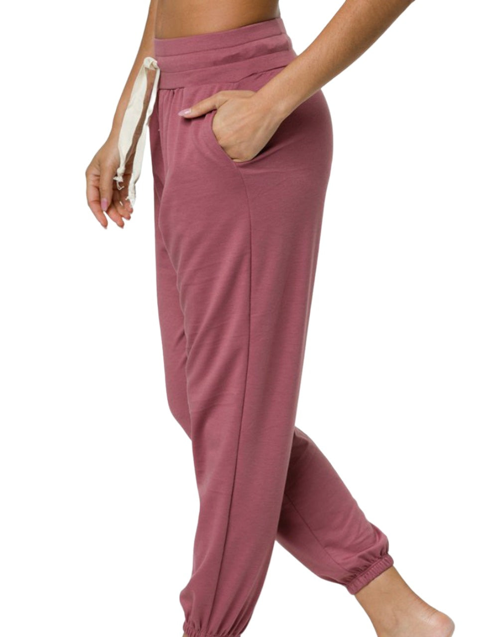 Onzie Flow Divine Jogger Pant 2234 - Mauve - Side View