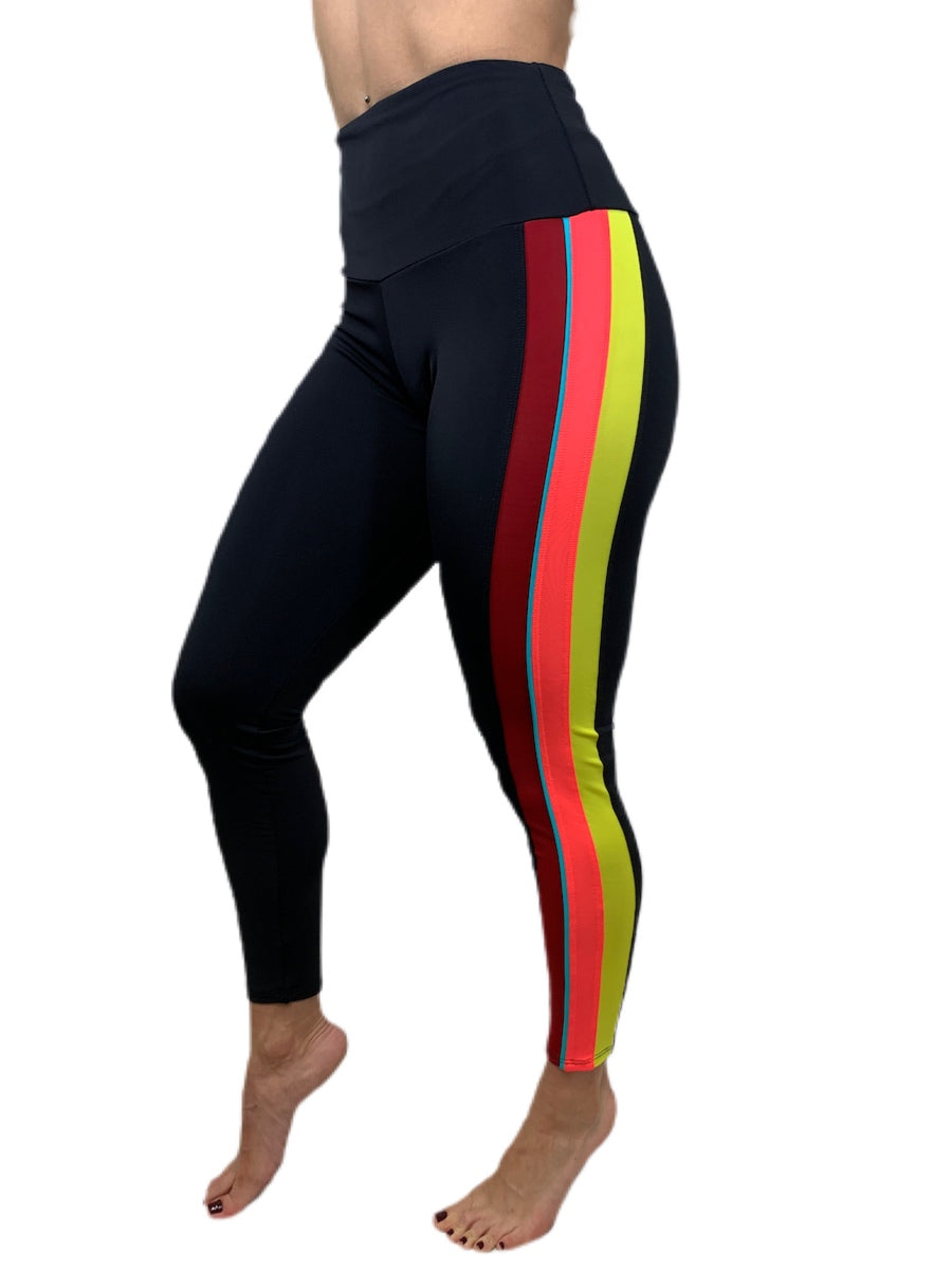 Onzie Flow Speed Midi Legging 2242 - Citron Combo  - side view