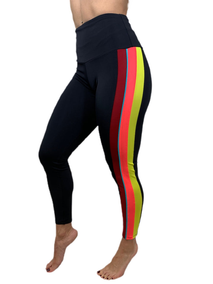Onzie Flow Speed Midi Legging 2242 - Citron Combo  - side view