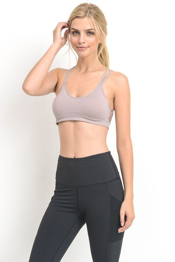 Mono B Seamless Open Back Top AT1961 - Violet MB - front view