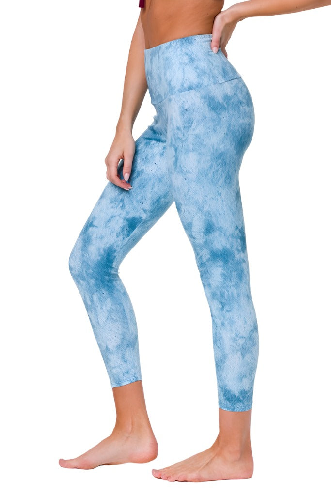 Onzie Sustainable Soul Graphic High Rise Midi Legging 2246 - Water - side view
