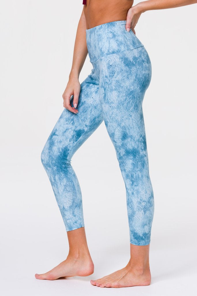 Onzie Sustainable Soul Graphic High Rise Midi Legging 2246 - Water - side view