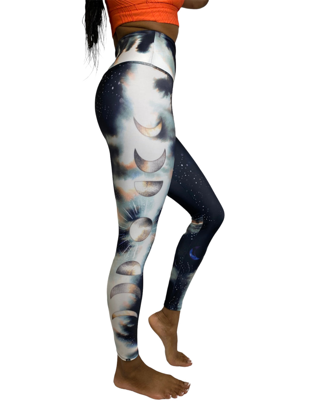 Onzie Sustainable Soul Graphic High Rise Midi Legging 2246 - Manifest - Side View