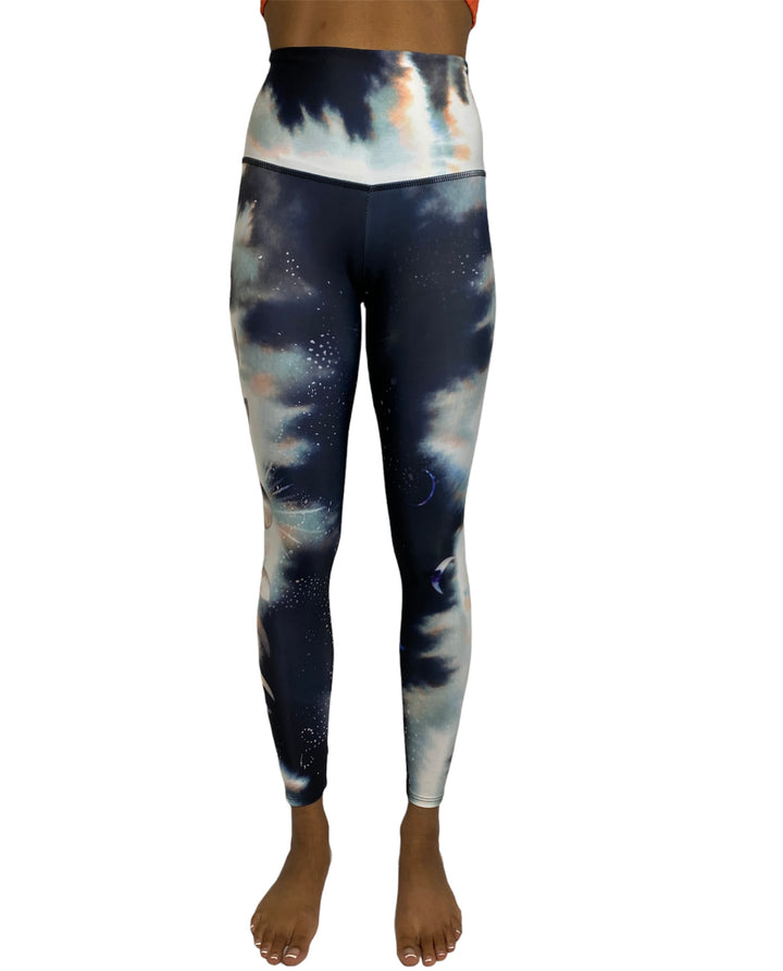 Onzie Sustainable Soul Graphic High Rise Midi Legging 2246 - Manifest - Front View