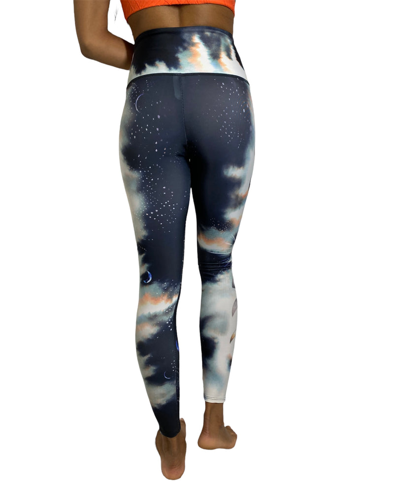 Onzie Sustainable Soul Graphic High Rise Midi Legging 2246 - Manifest - Back View