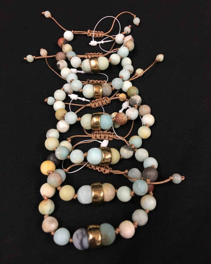 Amazonite adjustable bracelet - One size