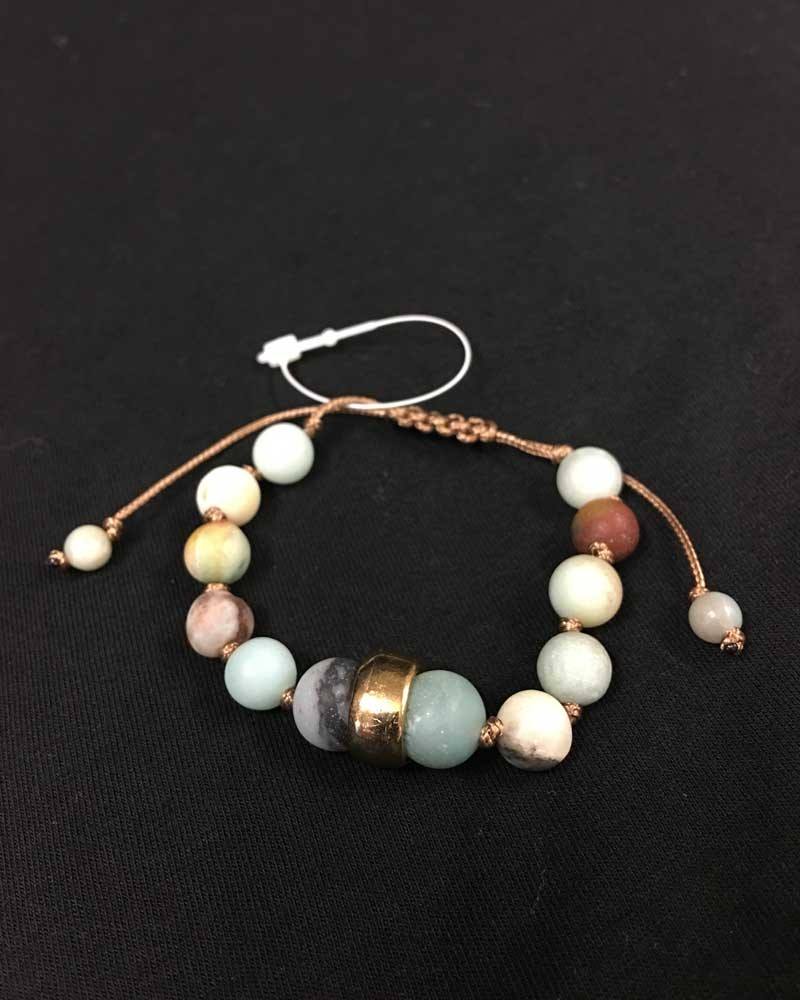 Amazonite adjustable bracelet - One size