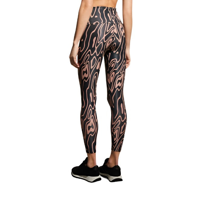 Onzie Hot Yoga High Rise Ribbed Midi 2250 - Roads Rib - Rear View