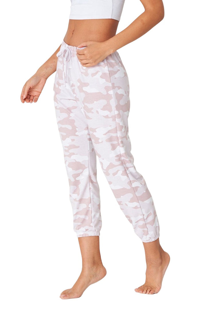 Onzie Weekend Fleece Sweat Pant 2256 - Beige Camo - Side View