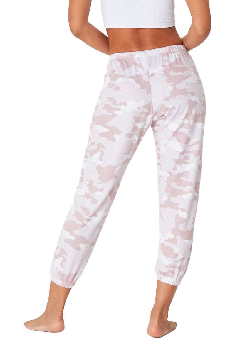 Onzie Weekend Fleece Sweat Pant 2256 - Beige Camo - Back View
