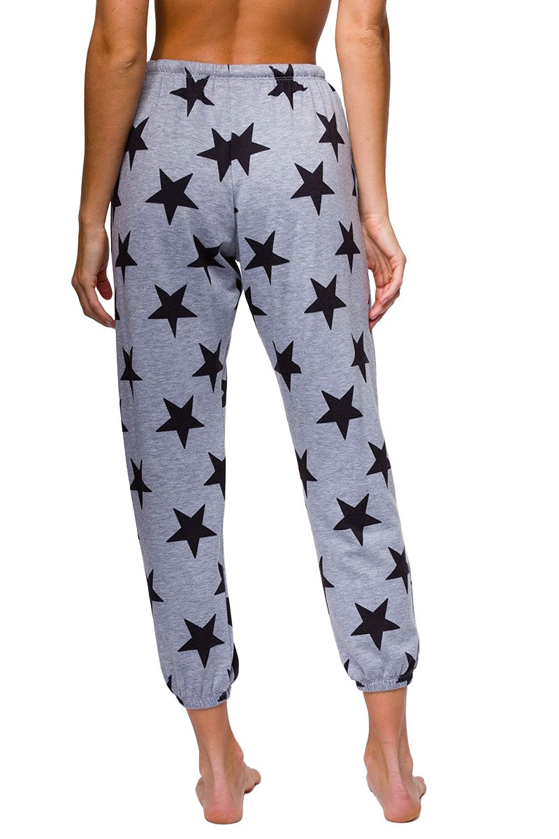 Onzie Weekend Fleece Sweat Pant 2256 - Black Star - Back View