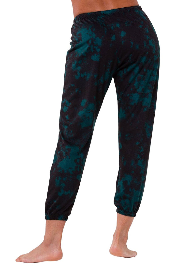 Onzie Flow Fleece Sweatpant 2256 - Emerald Tie Dye - rear view