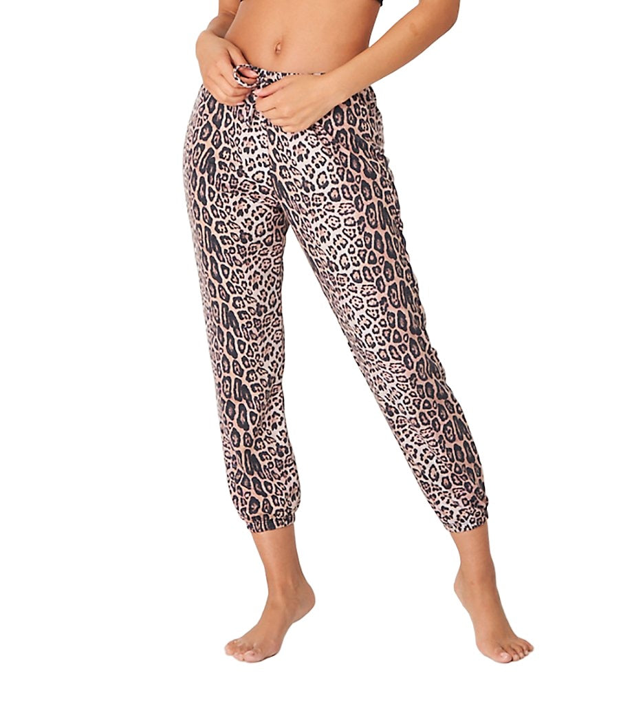 Onzie Weekend Fleece Sweat Pant 2256 - Onzie Leopard - Front View