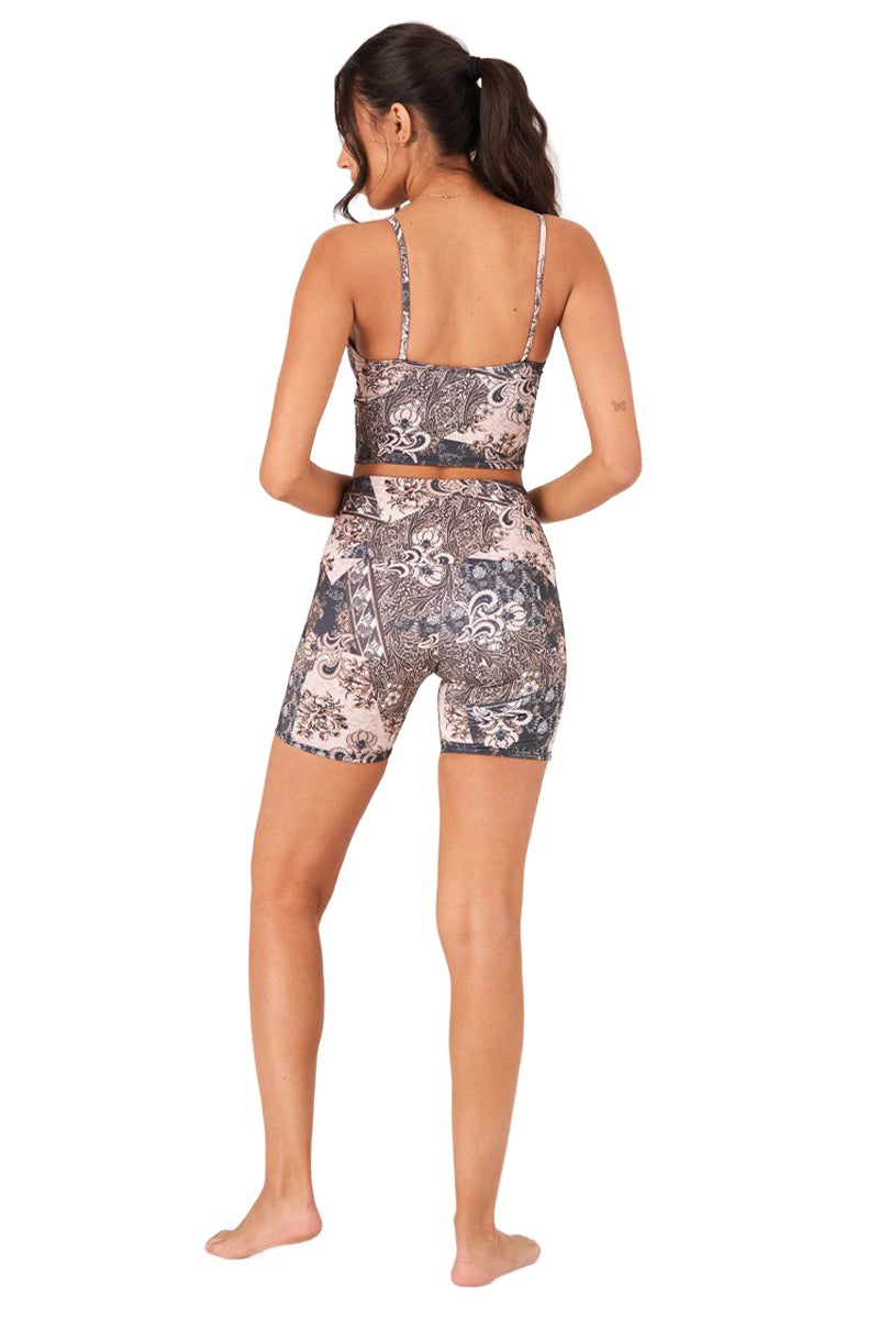 Onzie High Rise Bike Shorts 2262 Mini Biker Short - Bandana Onzie - Back Full View