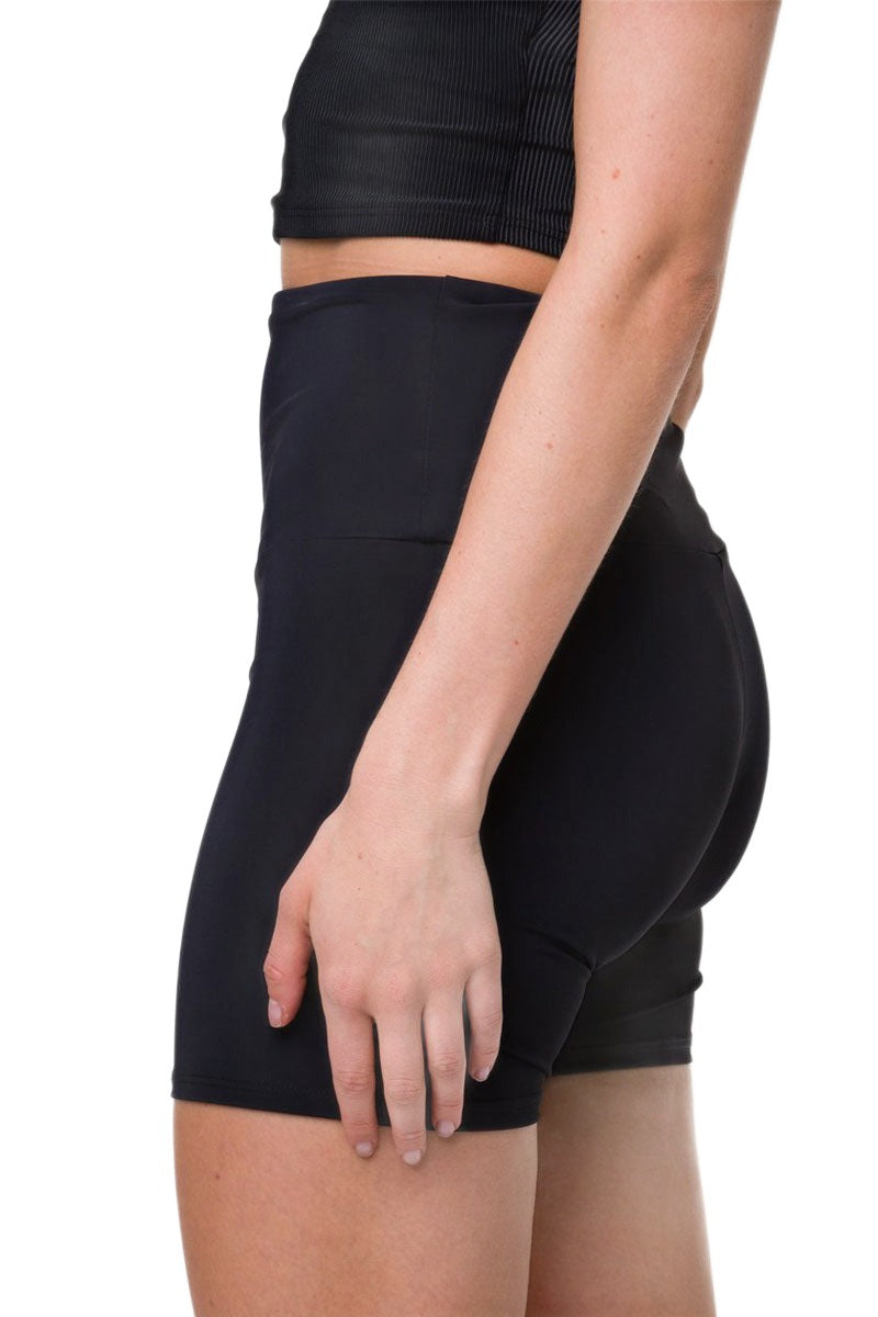 Onzie High Rise Bike Shorts 2262 Mini Biker Short - Black - side view