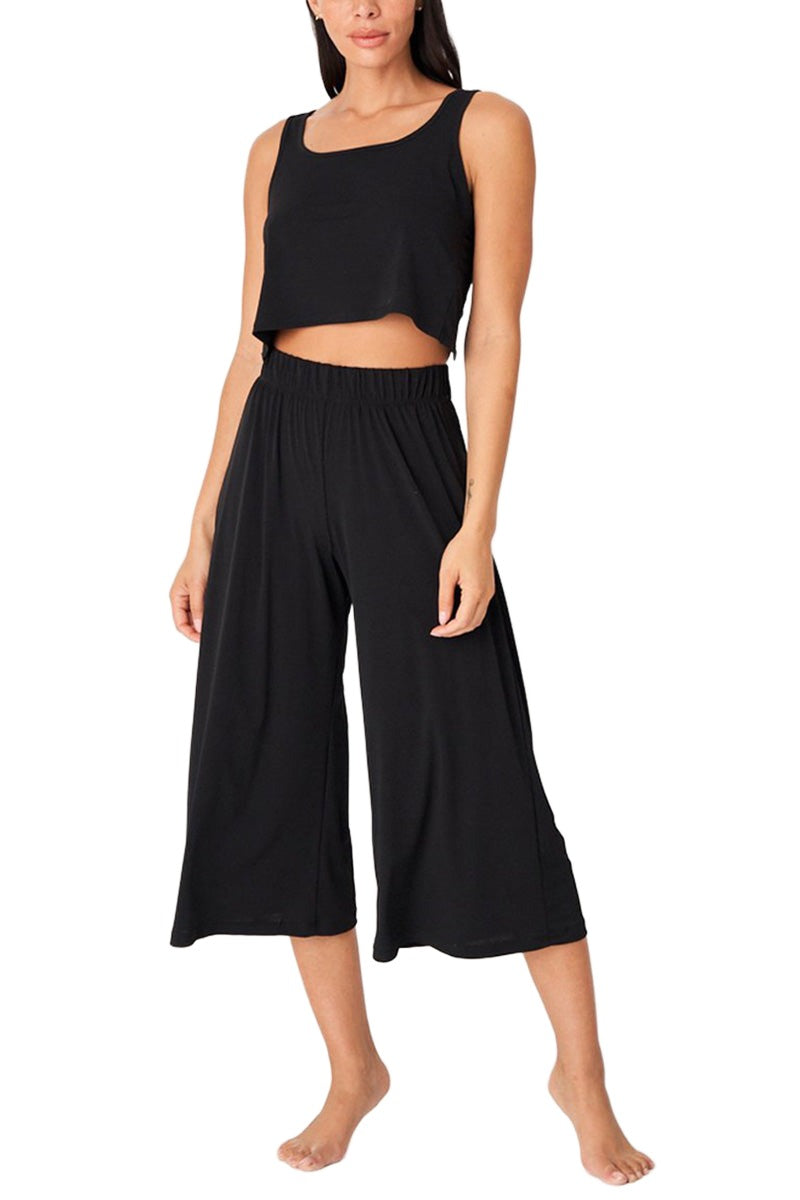 Onzie Flow Cropped Samba Pant 2268 -  Black - Front Full View
