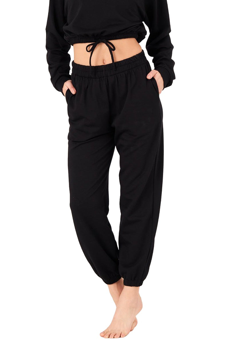 Onzie Varsity Sweat pant 2270 - Black - Front View