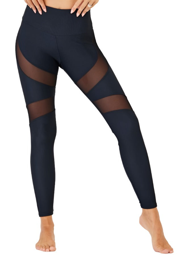 Onzie Flow Cadence Legging 2274 - Black Black - Back View